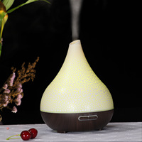 Diffuseur d'huiles essentielles à motif craquelé, humidificateur ultrasonique d'aromathérapie, diffuseur d'arômes 400 ml à ouverture inclinée