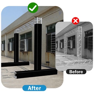 Màu đen ngoài trời sân khấu scrim Bìa Spandex giàn Trần Bìa Stretch giàn sân khấu bìa vải tay áo với Velcro cho sân khấu Giàn - Product Image 2