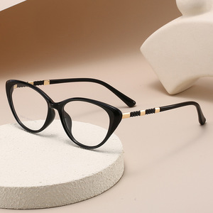 Women Cat Eye <b>Eyeglasses</b> <b>Frames</b> Full Rim Lightweight Comfortable Solid Color Fashion Glasses - Product Image 2