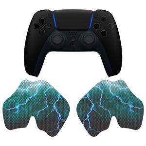 PlayVital Green Storm Thunder - Almohadillas de Goma Suave con Textura Profesional Antideslizantes y Absorbentes del Sudor para el Control de PS5 - Product Image 3