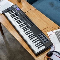 WORLDE PANDA61 Portable 61-Key USB MIDI Keyboard Controller 8 RGB Colorful Backlit Pads with USB Cable