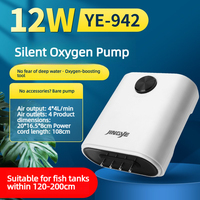 Pompe à oxygène pour aquarium, aérateur rectangulaire ultra-silencieux, petit modèle domestique haute puissance à double sortie