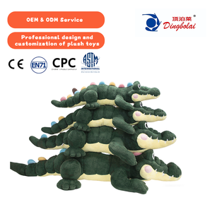 Peluche Crocodile Personnalisable en Coton PP Super Doux et Adorable avec Broderie Animale – Coussin de Dessin Animé de Haute Qualité - Product Image 1