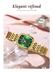 CURREN 9093 Fashion Luxury Diamond Stainless Steel Strap Lady Wristwatches Simple Design Quartz Watches for Women Girls - Product Image 6