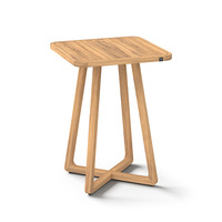 Ensemble de mobilier de jardin pour hôtel villa moderne, bar extérieur, restaurant, table et chaises de bar en teck massif