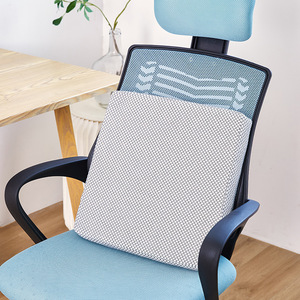 4D Air-Fiber Square Seat Cushion Backrest <b>Pad</b> Breathable Washable <b>Chair</b> Mat 5cm Thickness Summer Office Use - Product Image 4