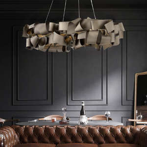 Candelabro creativo irregular de Arte de diseñador de luz colgante decorativo de metal para hotel en casa - Product Image 2