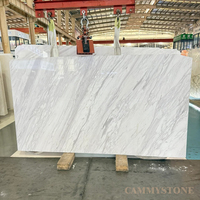Dalle de marbre blanc naturel italien Volakas Cammy Stone, imperméable, écologique, moderne, pour comptoir de cuisine, salle de bain, escalier, sol