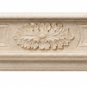 Cheminée en marbre personnalisée, moderne, sculptée à la main, luxueuse, classique, beige crème, avec manteau de cheminée en marbre et cadre de cheminée en marbre - Product Image 3