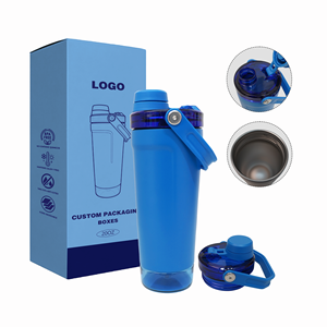 Custom Logo Double Wall Stainless Steel <b>Protein</b> Shaker Cup 20oz Vacuum Fitness Sports Shaker <b>Bottle</b> Gym with Storage - Product Image 1