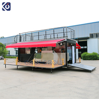 Cuisine mobile en acier inoxydable de taille personnalisée remorque de restauration rapide camion de restauration rapide chariot de nourriture van kebab caravane