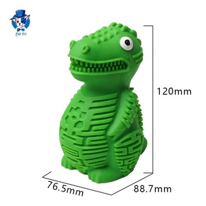 Juguete de Goma Natural Duradero y Multicolor con Forma de Dinosaurio para Perros Venta al por Mayor de Fábrica Juguete para Mascotas Indestructible para Limpieza Dental y Premios - Product Image 6