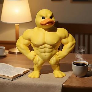 Interesante Estatua de Pato Musculoso Amarillo, Decoración para <span class=keywords><strong>el</strong></span> Tablero del Auto, para Entusiastas del Gimnasio, Adolescentes, Regalo Novedoso y Divertido - Product Image 4