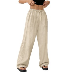 2025 été Collection transfrontalière en Stock pantalons de <span class=keywords><strong>sport</strong></span> décontractés pour femmes européen américain plat à la mode taille élastique <span class=keywords><strong>ample</strong></span> - Product Image 5