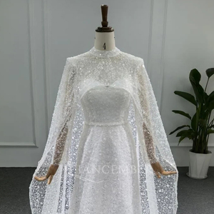 Exquisita Tela de Encaje con Lentejuelas Brillantes para Vestidos de Novia y de Noche Elegantes Lsbh19 - Product Image 5