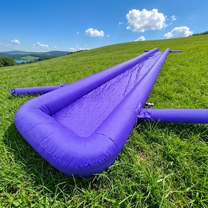 Toboggan aquatique gonflable à une voie de 50 m de long pour événements extérieurs en ville, idéal pour <span class=keywords><strong>la</strong></span> <span class=keywords><strong>location</strong></span> - Product Image 1