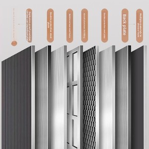 Puerta de Entrada Inteligente Antirrobo de Aluminio Fundido, Moderna y Minimalista para Villa, con Combinación de Doble Puerta y Marco de Aluminio - Product Image 4