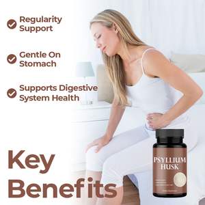 Suplemento de fibra en polvo de cáscara de psyllium OEM suplemento de fibra alimentaria orgánica para culturismo Cápsula de cáscara de semilla de psyllium - Product Image 4