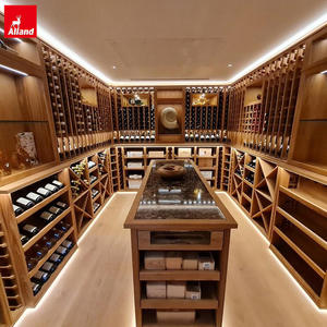 Buffet pliable <span class=keywords><strong>en</strong></span> bois massif sculpté à la main, style antique <span class=keywords><strong>vintage</strong></span> rétro, avec porte-vin <span class=keywords><strong>en</strong></span> chêne, cave à vin, étagère à vin, Allandgroup - Product Image 5