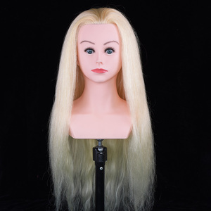 20 22 24 pouces 100% tête de <span class=keywords><strong>mannequin</strong></span> de formation de cheveux humains avec les épaules, formation tête <span class=keywords><strong>mannequin</strong></span> pour coiffeur - Product Image 6