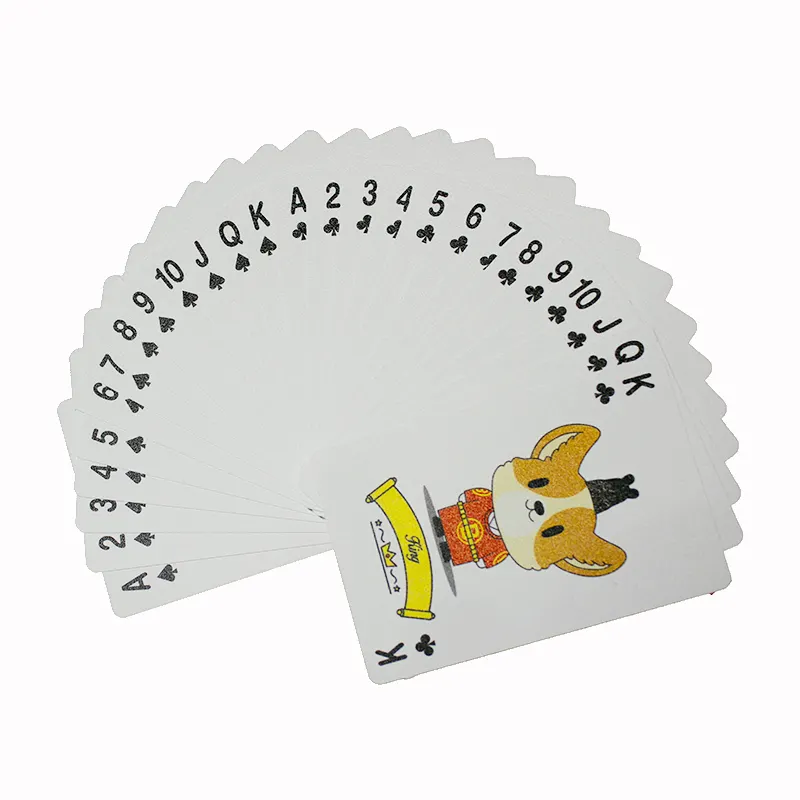Reklam su geçirmez cardistry özel mini karikatür oem poker toptan promosyon normal hediye oyun kartları