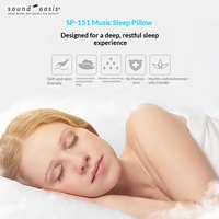 Oreiller musical intelligent pour le sommeil, contrôle par application, mousse à mémoire de forme, soutien du cou, 2 haut-parleurs haute fidélité 2W, écoute sans fil