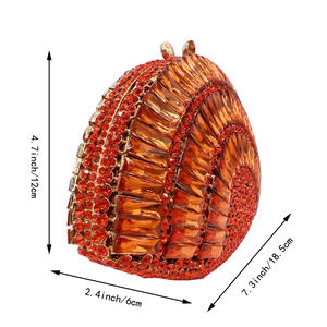 Luxury Evening Cocktail Handbags Fan Shaped Rhinestone Diamond Clutch Prom Banquets Evening Purse - Product Image 3