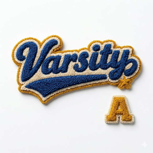 Certified Factory 3D Logo Die Cut Greek Letter Chenille Patch Iron On Custom Embroidered Patches For Clothing