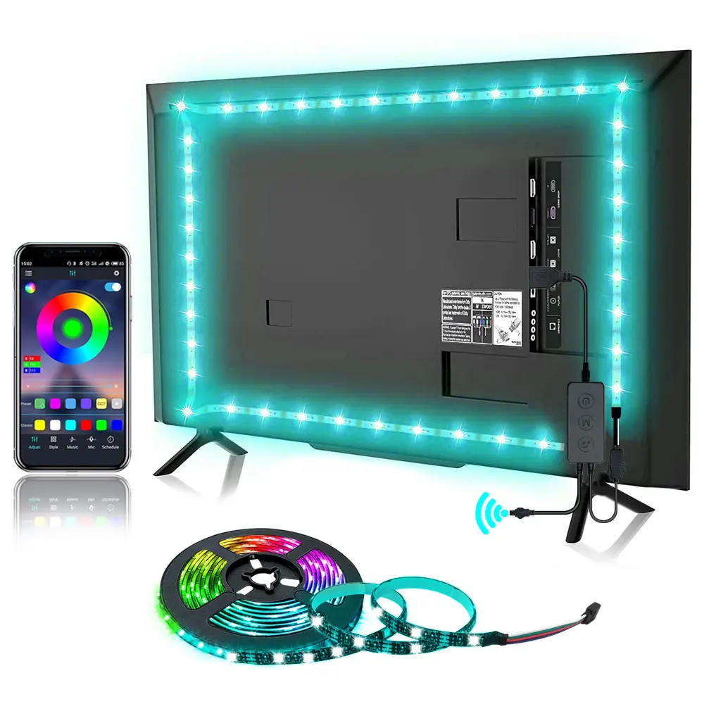 Flexible LED Lamp RGB Tape 5M TV Desktop Screen Backlight Diode Tape 0.5M 1M 2M 3M 4M 5M LED Strip Light USB 5050SMD DC5V