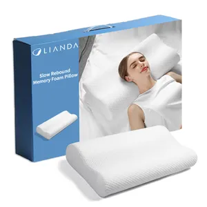 High Quality Non-toxic Real Original Cooling Bamboo Medium Memory Foam Bed Pillow With Natural Hypoallergenic Cover