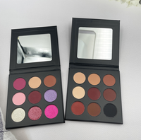 9 Farben Lidschatten-Palette, Individuelles Make-up, Private Label Großhandel, Matte und Schimmernde Vegane Lidschatten-Palette