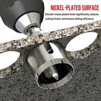 Foret diamanté auto-centrant BEILI avec goupille de centrage nickelée pour verre, marbre, carrelage en porcelaine, granit