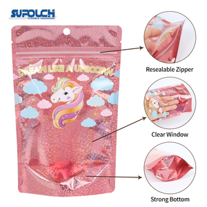 Tùy chỉnh in logo Mylar túi nhựa cho trái cây sấy khô đồ uống giải khát kẹo ăn được đứng túi dây kéo tính năng chống mùi - Product Image 1