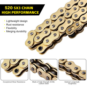 Ensemble chaîne et pignon de moto en acier haute performance <span class=keywords><strong>SFR</strong></span> 520SX3 520VO 520HX 525SX pour ATV tout-terrain, maillon de connexion - Product Image 3