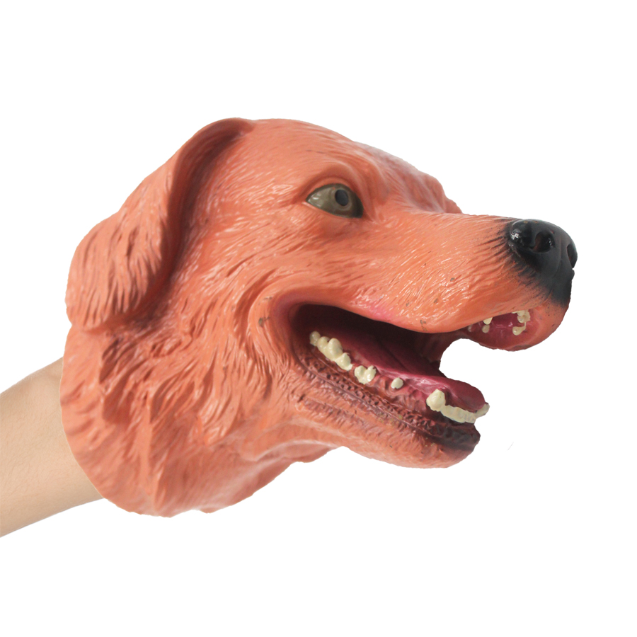 Игрушка-животное, собака, ручная игрушка, Реалистичная Большая мягкая ферма, животное, резина, ПВХ ручная марионетка, фабрика