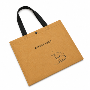 Bolsas de Compras Personalizadas al por Mayor, Bolsas de Tela No Tejida con Logotipo Impreso, Reciclables, con Patrón de Letras - Product Image 3