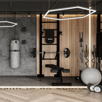 Conception de plan d'aménagement de salle de sport CrossFit, centre d'entraînement professionnel, plan d'aménagement intérieur, service de conception de salle de fitness fonctionnelle