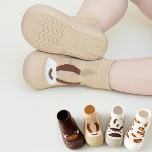 Chaussons-chaussettes antidérapants en <span class=keywords><strong>tricot</strong></span> pour bébés et tout-petits, chaussons pour bébés garçons avec chaussettes, chaussettes et chaussures pour nouveau-nés - Product Image 2