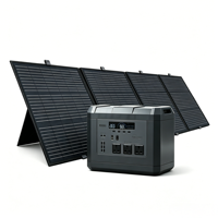 Station d'alimentation portable pour l'extérieur avec panneau solaire et recharge automobile, batterie LiFePO4, système de stockage d'énergie solaire domestique