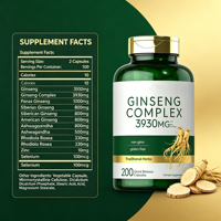 Extrait de ginseng rouge Shaanxi OEM, capsules de ginseng occidental, tonique, améliore l'immunité, complément énergétique, antioxydant, 200 capsules par boîte