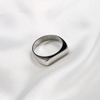 Personalisierter Edelstahlring mit Wunschlogo für Damen | Gravur mit Faserlasermaschine Verfügbar