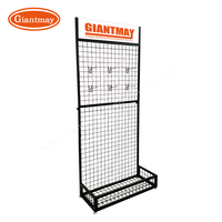 Facile mobilité magasin de détail panneau publicitaire présentoir support grille métallique panneau mural verrouillage roues accessoire accessoire