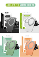 Produits Tendances 2025 – Chargeur de Voiture Magnétique Rapide 15W Type-C Sans Fil avec Support pour Téléphone 16
