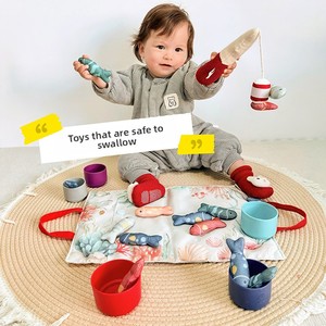 ของเล่นตกปลาแบบมอนเตสซอรี่ขายดีที่สุดสำหรับเด็กอายุ 3-6 ปี ใช้กับแผ่นผ้า ไม่มีบรรจุภัณฑ์ สำหรับการศึกษาปฐมวัย - Product Image 5