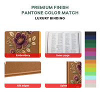 Carnet de notes personnalisé par le fabricant, design marron, divers styles brodés faits à la main, motif floral, pour journal d'étude