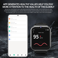 Reloj Inteligente 4G con GPS para Personas Mayores, Monitoreo de Presión Arterial, Frecuencia Cardíaca y Oxígeno, Navegación, Carga Magnética, Llamada SOS, Calendario
