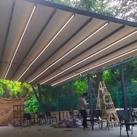 Pérgola de Aluminio para Exterior Duocai con Toldo de Techo Retráctil Totalmente Automático para Terraza en Oferta