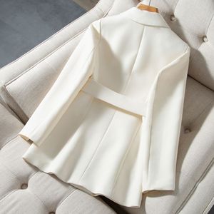 2023 New Blazer Damen Damen Hochwertige rosa Zweireiher Damen anzüge Büro Formelle Business Slim Anzug für Frauen - Product Image 5