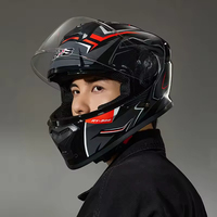 Nouveau casque de moto intégral modulable ABS certifié DOT à double visière Baige BY-558 Accessoires de conduite