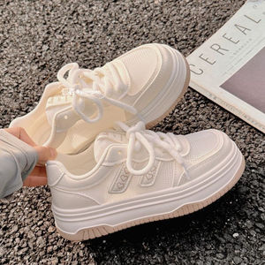2024 été nouvelles femmes Fitness chaussures de marche Internet célébrité 'lait blanc' maille respirant décontracté avec jupe - Product Image 4